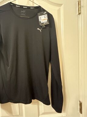 Puma Black Long Sleeve Performance Tee